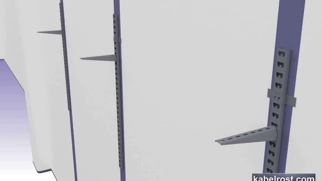 Монтаж лотка на полку кабельную.