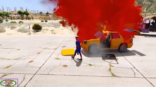 Цвета Эвакуатор В Автомобилях Мультфильма Для Детей С Spiderman Для Детей И Детские Стишки смотреть онлайн
