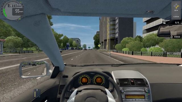 City Car Driving - экзамен на 3 звезды в городе (обычный) на Corolla с АКП | Маршрут 1 смотреть онлайн