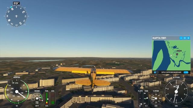 полет над городом Дудинка Microsoft Flight Simulator смотреть онлайн