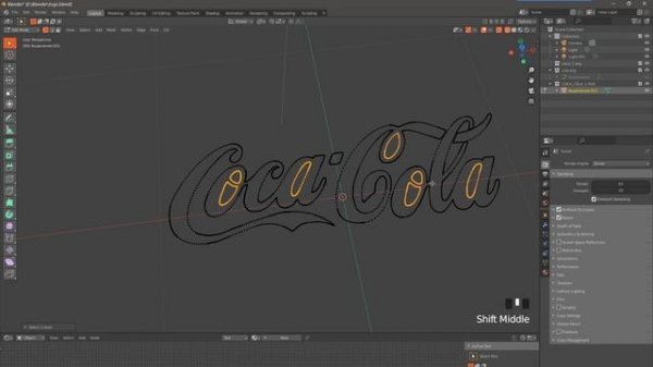 3D logo  в blender (SVG import) Blender 3d Уроки