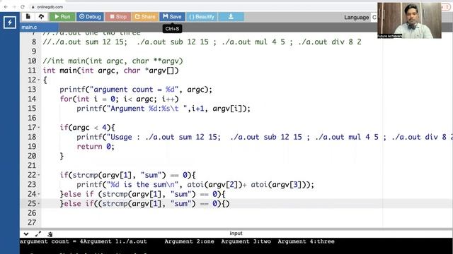 37.C-Programming Command Line arguments in Telugu by Future Achievers Academy смотреть онлайн