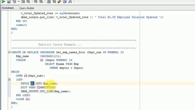 PL/SQL Tutorial : PLSQL Explicit Cursors with Examples смотреть онлайн