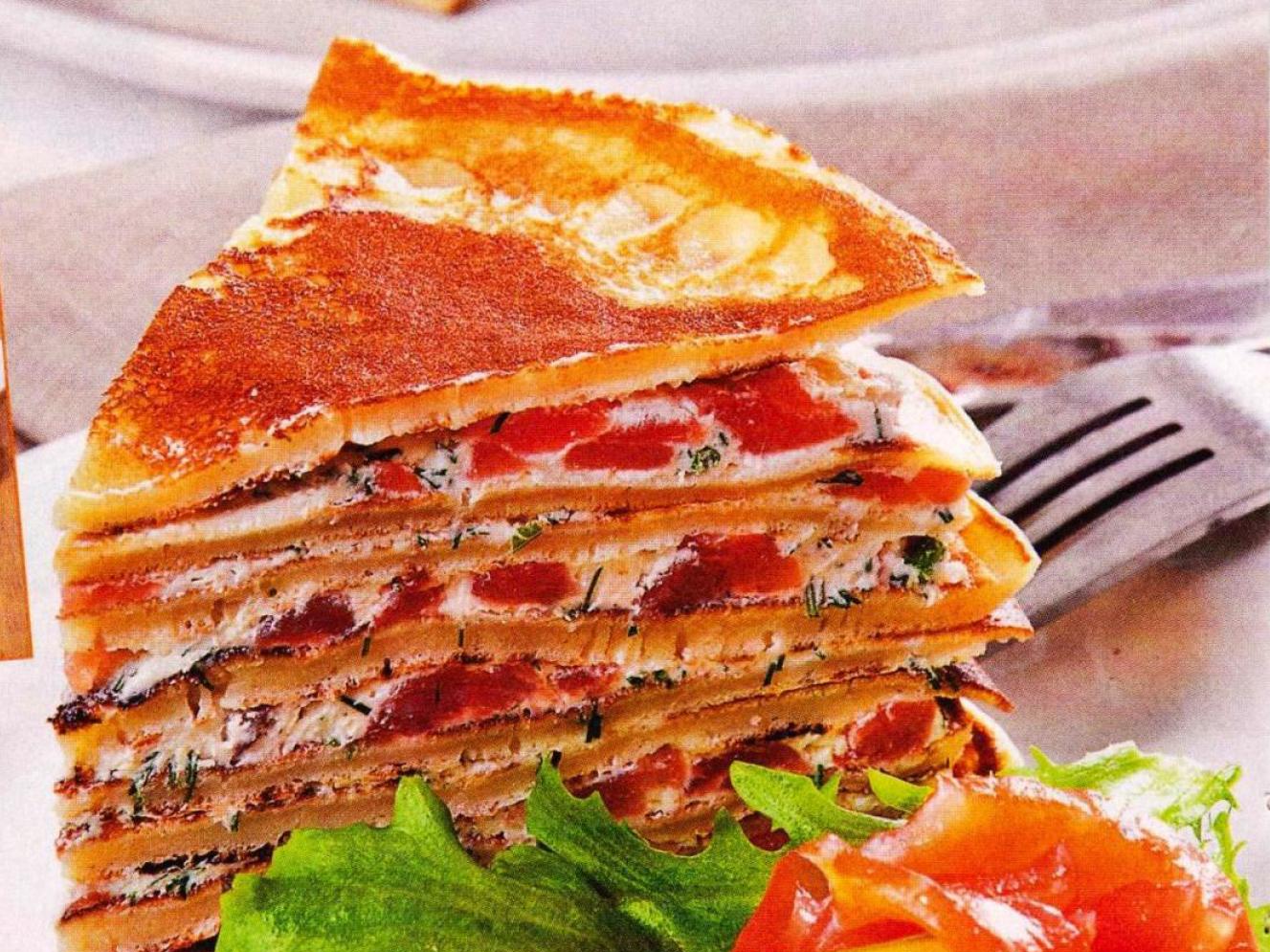 Блинный торт с оригинальной начинкой. Ай да Масленица смотреть онлайн