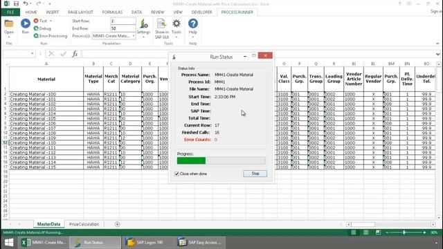 MM41 - Create Material & Right From Excel смотреть онлайн