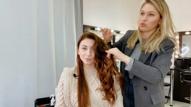 Как сделать высокий хвост и пляжные локоны. Консультация  с топовым стилистом. Часть 2