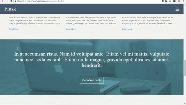 Flusk - Free Bootstrap Theme Preview смотреть онлайн