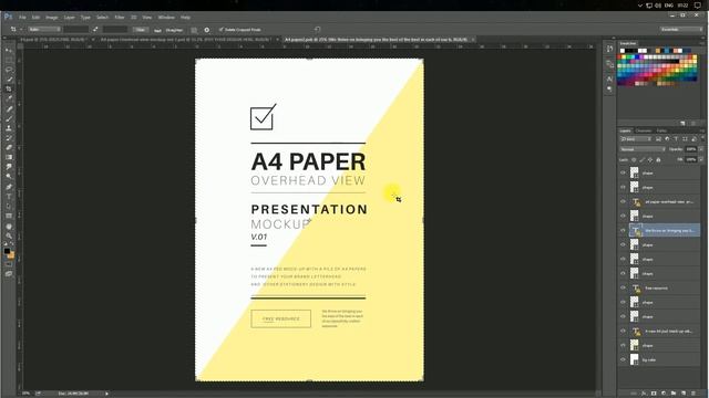 A4 Mockup | Free Brochure DEsign Mockup | Free PSD смотреть онлайн