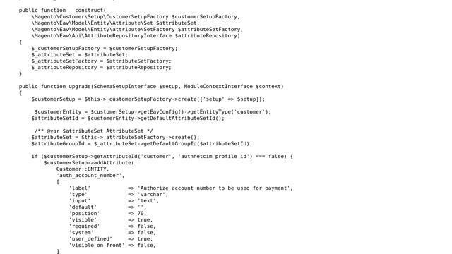 Magento: Magento 2 : Uncaught Error: Call to a member function create() on null in UpgradeSchema смотреть онлайн