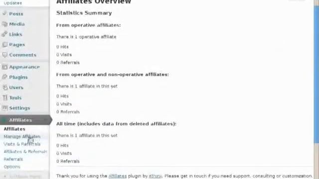 Video WordPress 3.2.1 with Affiliates Plugin 1.0.1 - Adding a new affiliate смотреть онлайн