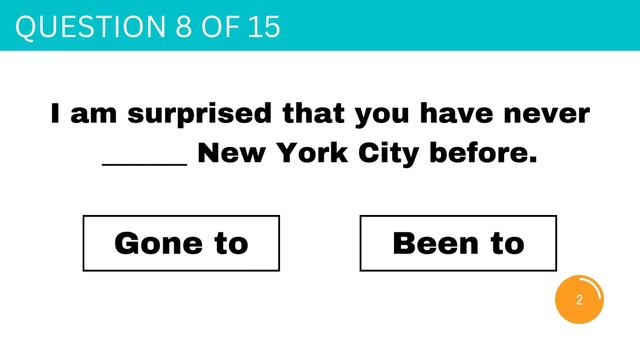 BEEN TO vs GONE TO Quiz - Test Your English Grammar смотреть онлайн