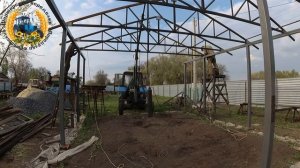 Каркасный дом из металла своими руками (часть 2). Установка ферм краном.