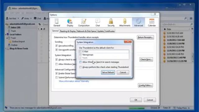 Make Mozilla Thunderbird the Default Mail Client in Windows 7 смотреть онлайн