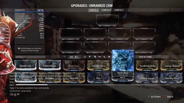 WARFRAME Forge a ZAW with Rare Stance Mod Build смотреть онлайн