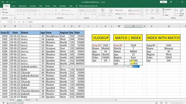 Index Match Function in Excel? How to use Excel Index Match | | Ved Prakash Mandad #excel #function смотреть онлайн