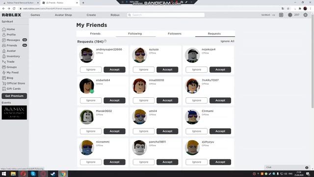 Как удалить всех друзей в роблоксе