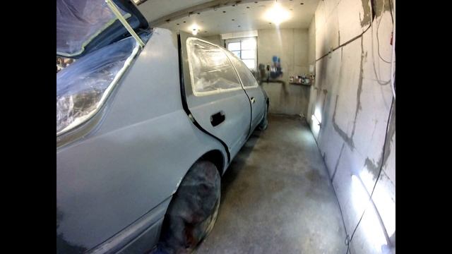 Nissan Sunny. Полная покраска. смотреть онлайн