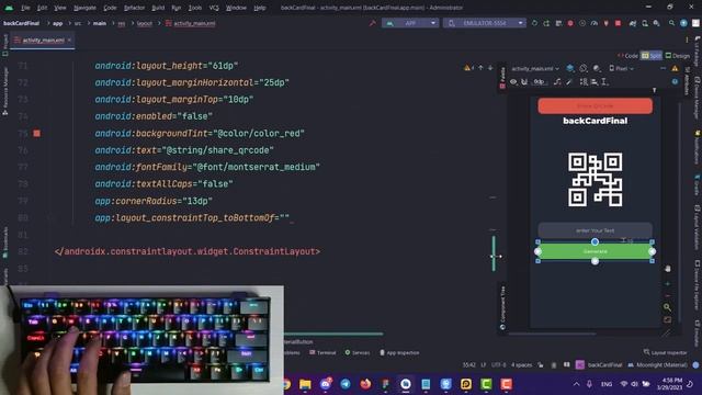 ASMR Programming - QR Code Generator App - No Talking смотреть онлайн