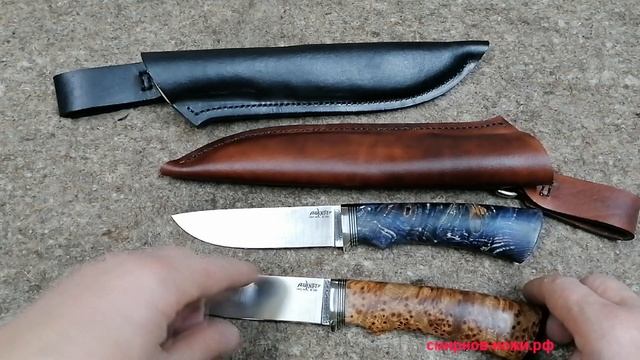 Два ножа с клинками из М398 -40 на улице. смотреть онлайн