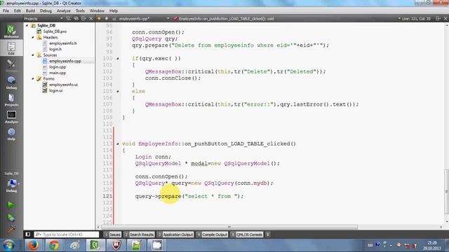 How to Load SqLite table data to QTableView in QT C++ GUI application смотреть онлайн