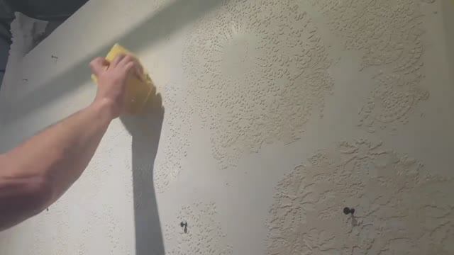 Декоративная штукатурка_Вместо трафарета салфетки и тюль смотреть онлайн