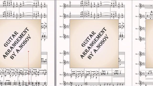 Oblivion (A.Piazzolla) Sheet Music for 4 guitars смотреть онлайн