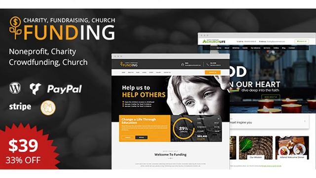 Funding - Nonprofit, Charity, Crowdfunding WordPress Theme | Themeforest Website Templates and смотреть онлайн