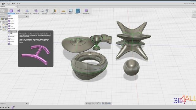 Урок 1 AUTODESK FUSION 360 SCULPT ПРИМИТИВЫ смотреть онлайн
