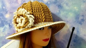 Весенняя шляпа крючком. Шляпка для начинающих.