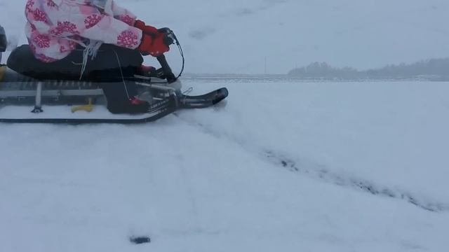 Детский снегоход своими руками - бензиновый самодельный мини-снегоход из снегоката смотреть онлайн