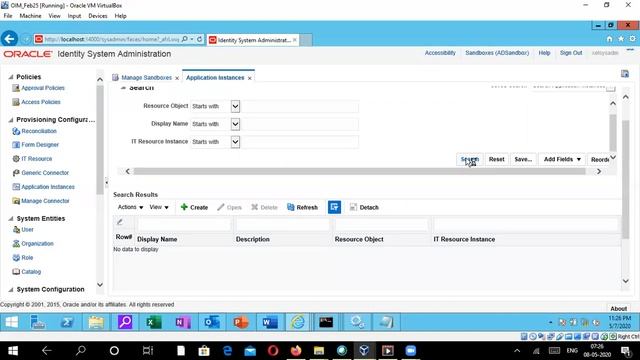 Oracle Identity Manager 11gr2PS3-AD Integration09_Creation of Application Instance смотреть онлайн