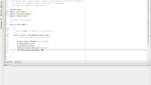 Close Button Event handling (JAVA) смотреть онлайн
