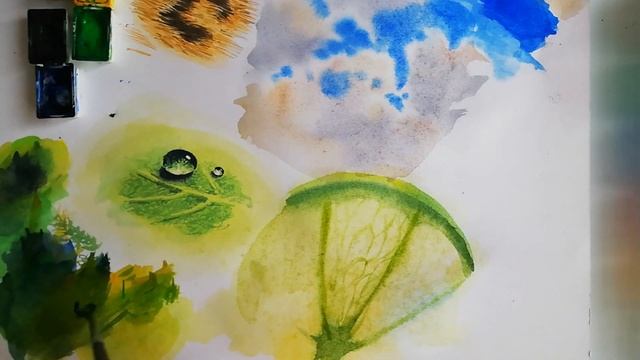 Учимся рисовать акварелью. Фактуры. Часть 4. Мастер-класс "ФАКТУРЫ. ЛАЙМ" смотреть онлайн
