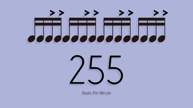 BPM = 255　メトロノーム - metronome - 16分 アクセント2-3 смотреть онлайн