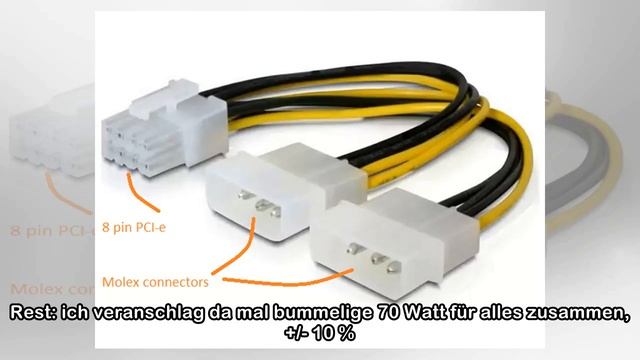 2 x Molex auf 8-Pin Adapter смотреть онлайн