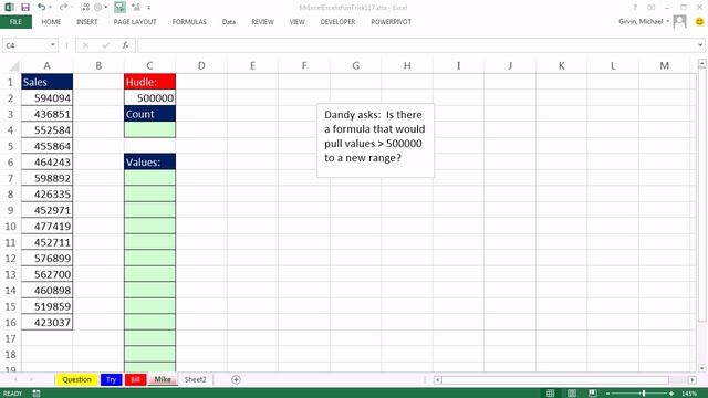 Mr Excel & excelisfun Trick 117: Extract Top Five Numbers смотреть онлайн