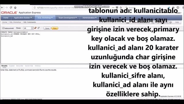 ORACLE 11G EXPRESS CREATE TABLE | Oracle 11G Express Tablo Oluşturma смотреть онлайн