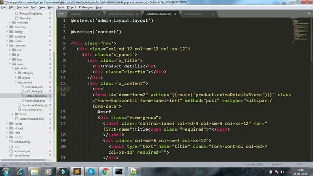 Part 17 extra product details add in ecommerce project | laravel ecommerce project tutorial in hind смотреть онлайн
