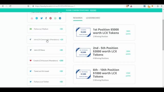 LCX Bounty Campaign (Reward 1,000,000 LCX tokens) смотреть онлайн