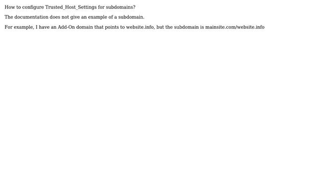 Drupal: How to configure Trusted_Host_Settings for subdomains? смотреть онлайн