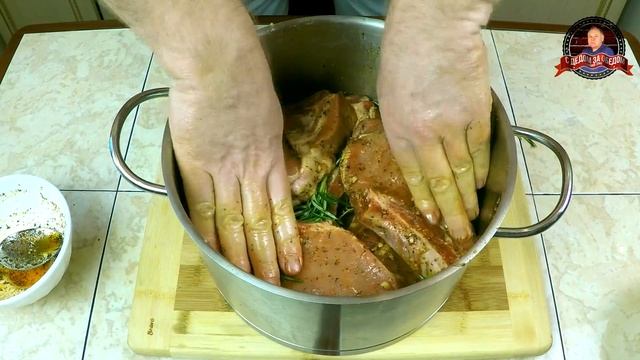 МЯСО НА КОСТОЧКЕ. ОБЖАРЕНОЕ И ЗАПЕЧЁННОЕ. ПОШАГОВЫЙ РЕЦЕПТ. смотреть онлайн