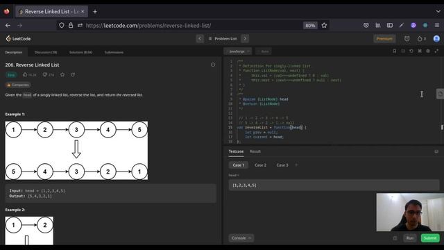 Leetcode 206: Reverse Linked List - Walkthrough w/Explanation смотреть онлайн