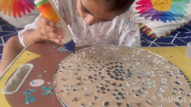 Lippan art#Mirror work#summer holidays#fun activity#Good out of waste#easy painting#relaxingvideo❤️ смотреть онлайн
