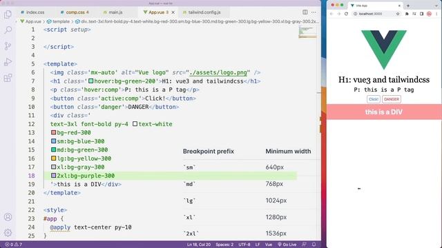 Tailwindcss for Vue 3 (7/8): Responsive Design смотреть онлайн