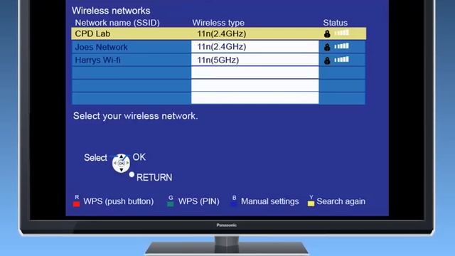 Panasonic VIERA - Connecting to the Built-in Network (Wi-Fi) смотреть онлайн