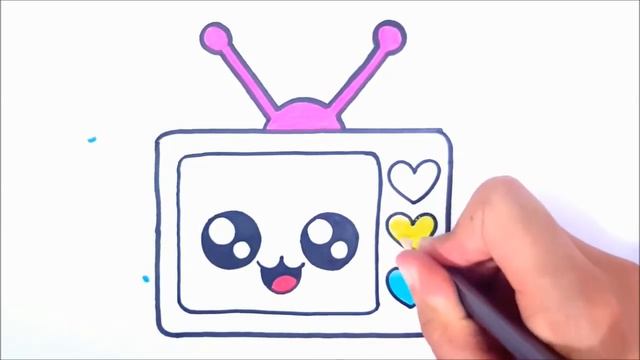 HOW TO DRAW TELEVISION EASY STEP BY STEP смотреть онлайн