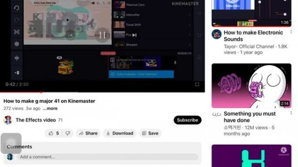 How to make g major 41 on KineMaster pro