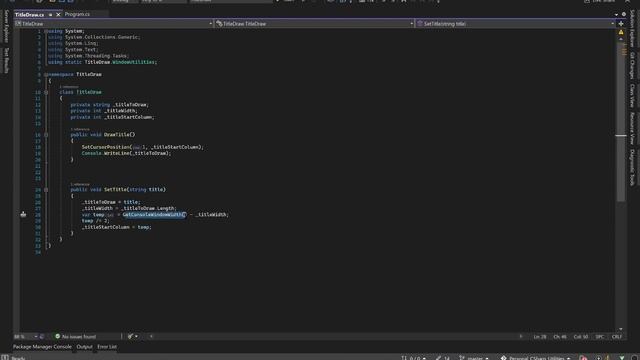 Title Drawing C# Console Application смотреть онлайн