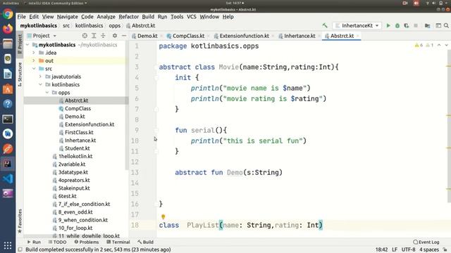 Kotlin Abstract Class | Part 25 смотреть онлайн