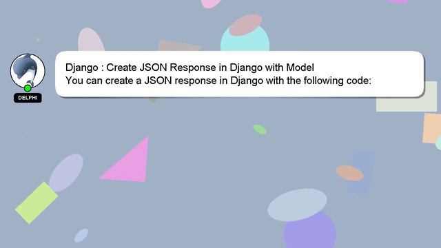 Django : Create JSON Response in Django with Model смотреть онлайн